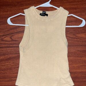 Forever 21 Cream Ribbed Matching Set